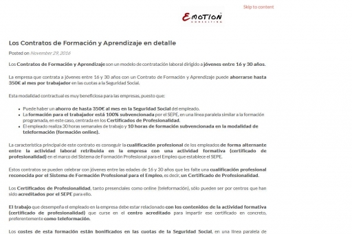 Los Contratos de Formaci�n y Aprendizaje en detalle