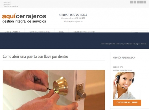 Como abrir una puerta con llave por dentro