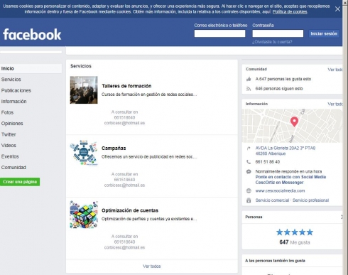 Fan Page  Social Media CescOrtiz