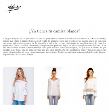 La camisa blanca, un b�sico en una tienda online de ropa