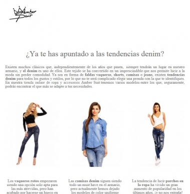 Tendencias denim en Amber Suit