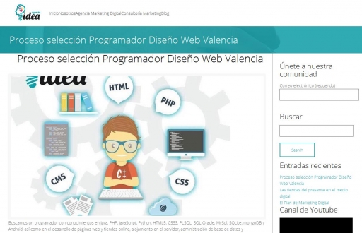 Proceso selecci�n Programador Dise�o P�ginas Web Valencia | Agencia Marketing digital