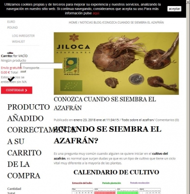 Conozca cuando se siembra el azafrán