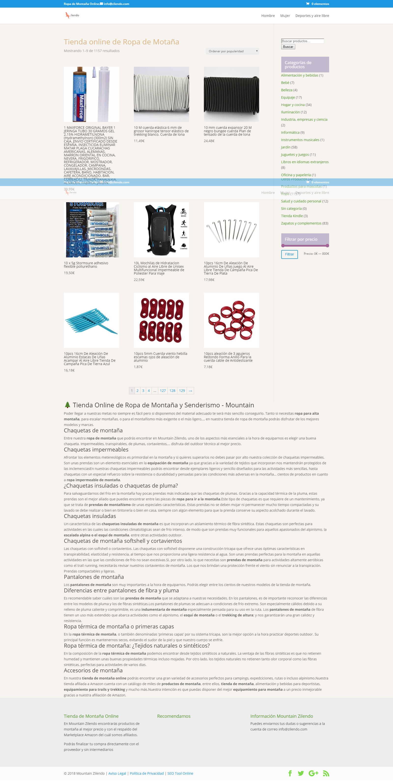 Tienda Online de Ropa de Monta�a y Senderismo