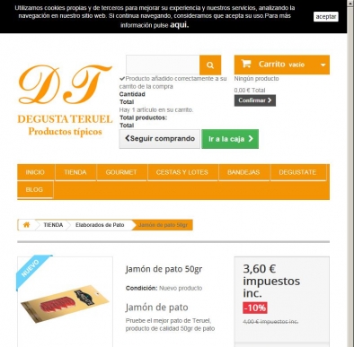 Comprar jam�n de pato