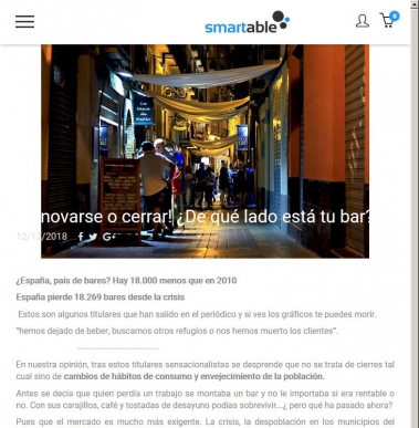 smartable - ¡Renovarse o cerrar! ¿De qué lado está tu bar?