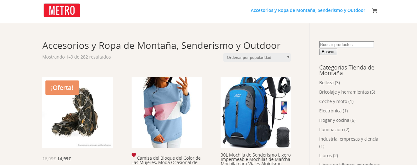 Tienda de Ropa de Monta�a y Senderismo