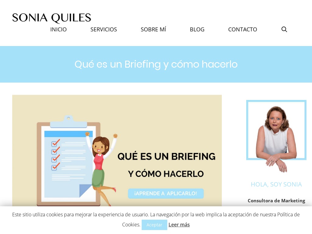 Briefing: qu� es, tipos y como hacerlo paso a paso | Sonia Quiles