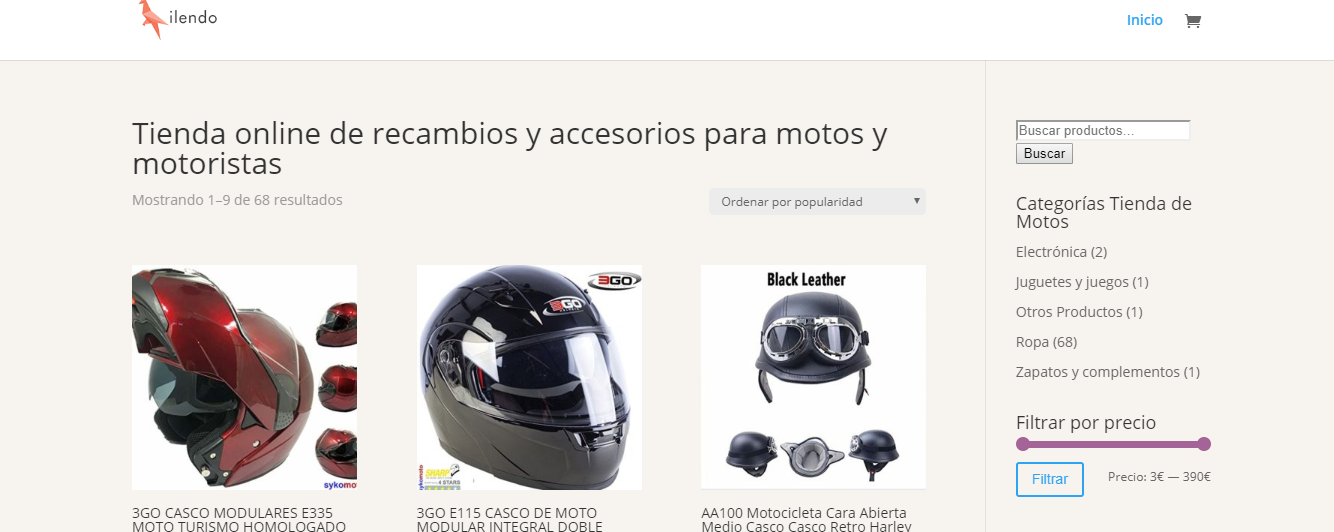 Tienda ropa para motoristas