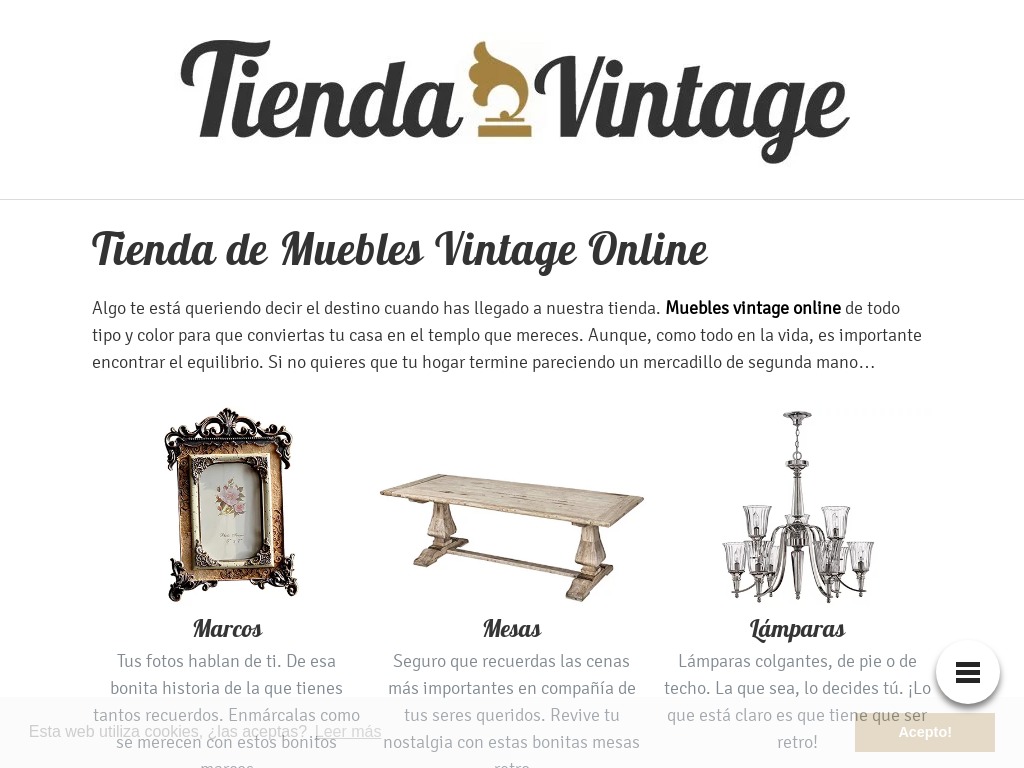 Una tienda de Muebles Vintage Online con cari�o