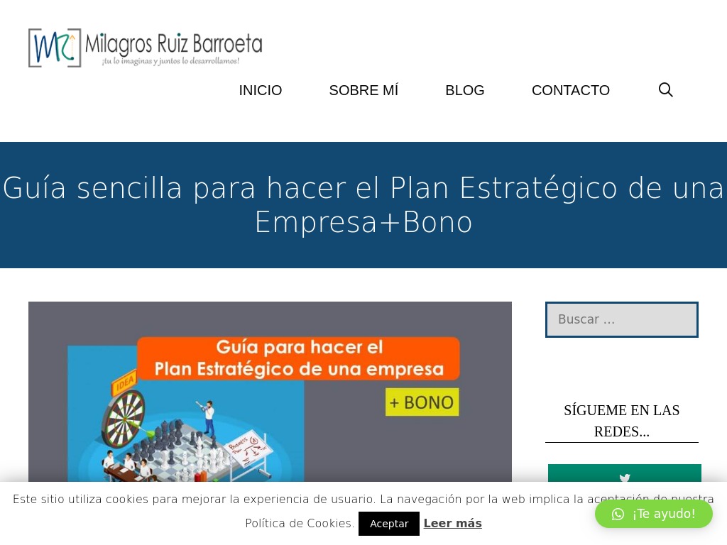 Gu�a sencilla para hacer el Plan Estrat�gico de una Empresa+Bono