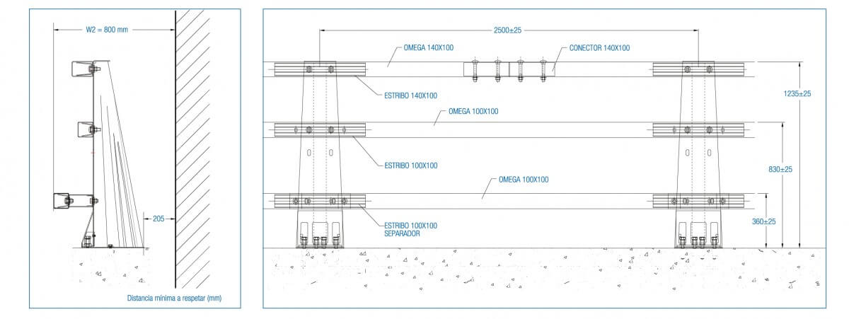 Pretil Met�lico META13 � H2/W2 | Barri�re Meta13 � H2/W2