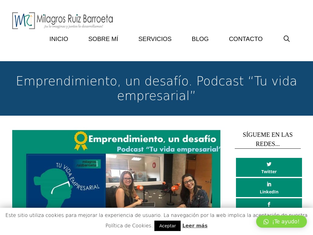 Emprendimiento, un desaf�o. Podcast �Tu vida empresarial�