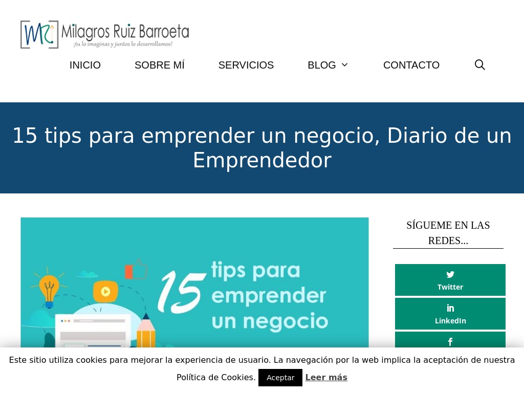 15 tips para emprender un negocio, Diario de un Emprendedor - Milagros Ruiz Barroeta