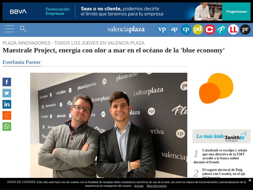 PODCAST Plaza Innovadores: Maestrale Project, energ�a con olor a mar en el oc�ano de la 'blue economy