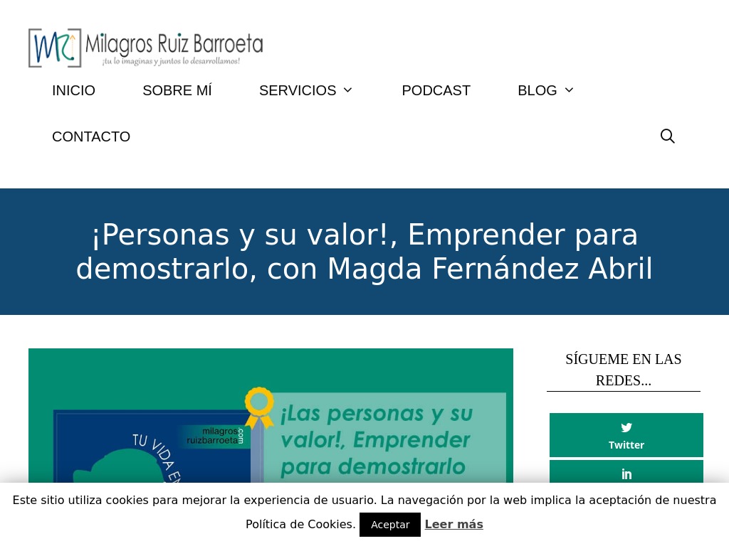 �Personas y su valor!, Emprender para demostrarlo, con Magda Fern�ndez Abril