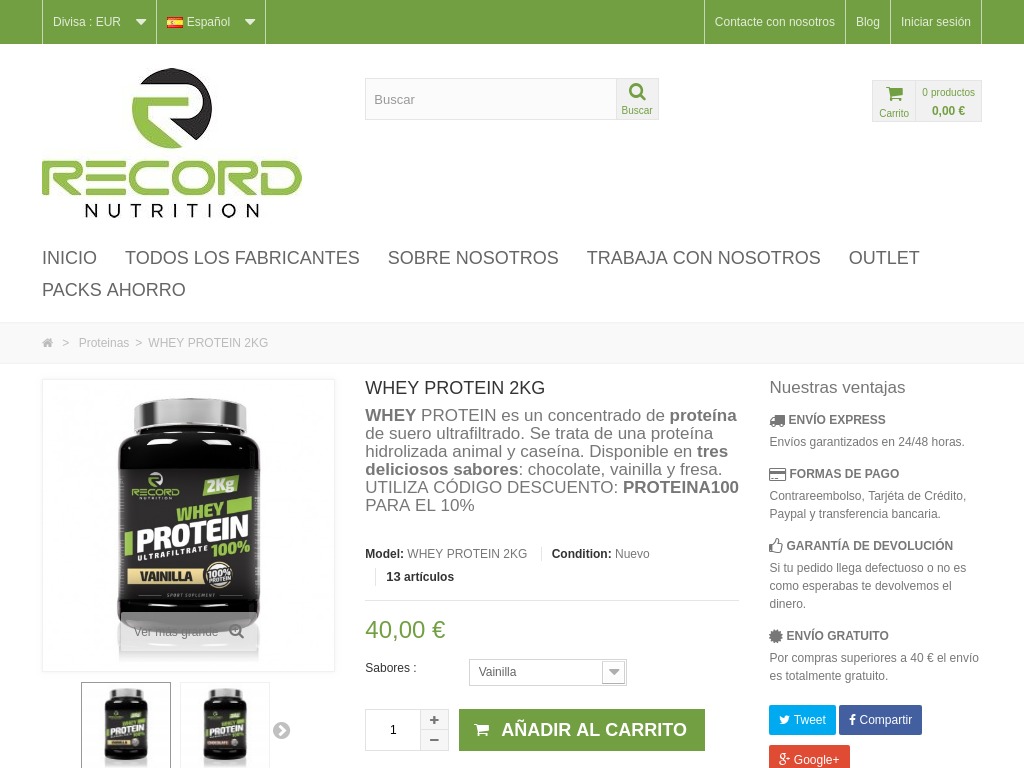 Whey Protein  | Env�o gratuito 40�