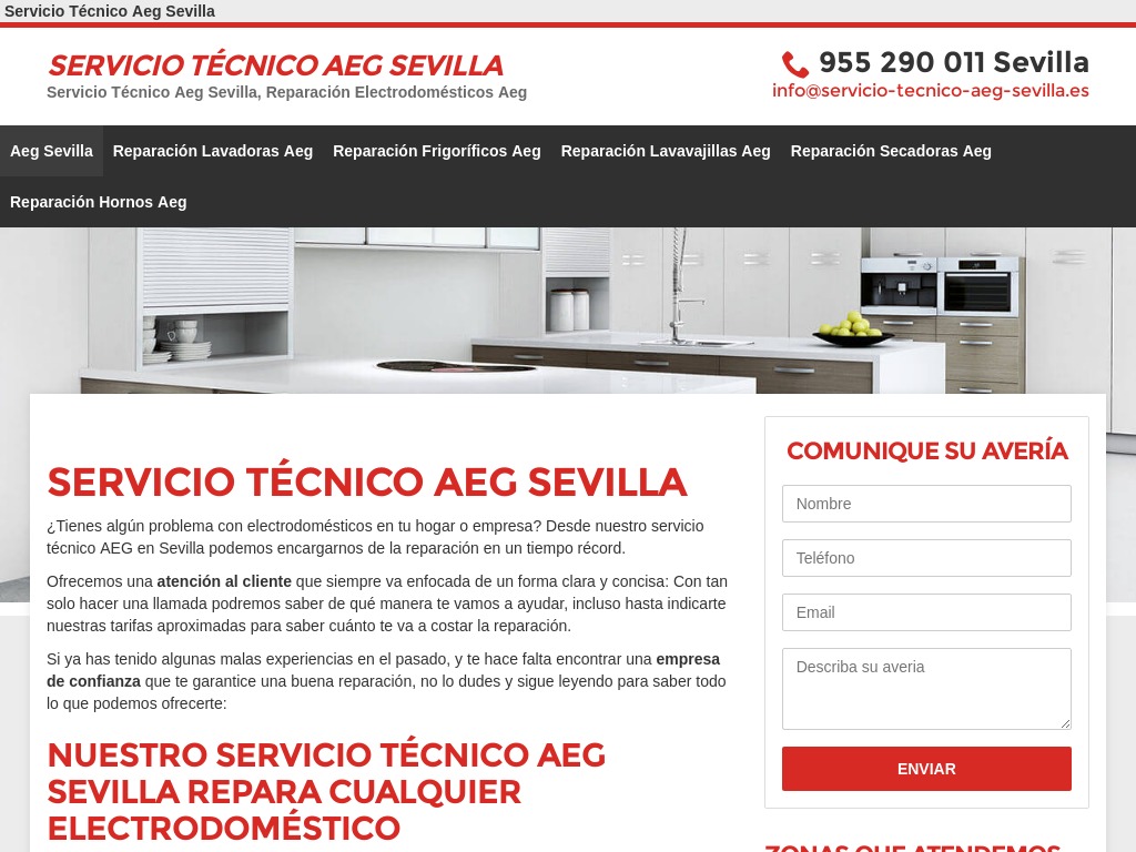 Servicio T�cnico AEG Sevilla - Reparaci�n de Electrodom�sticos
