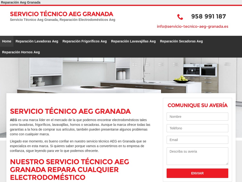 Servicio T�cnico AEG Granada - Reparaci�n de Electrodom�sticos