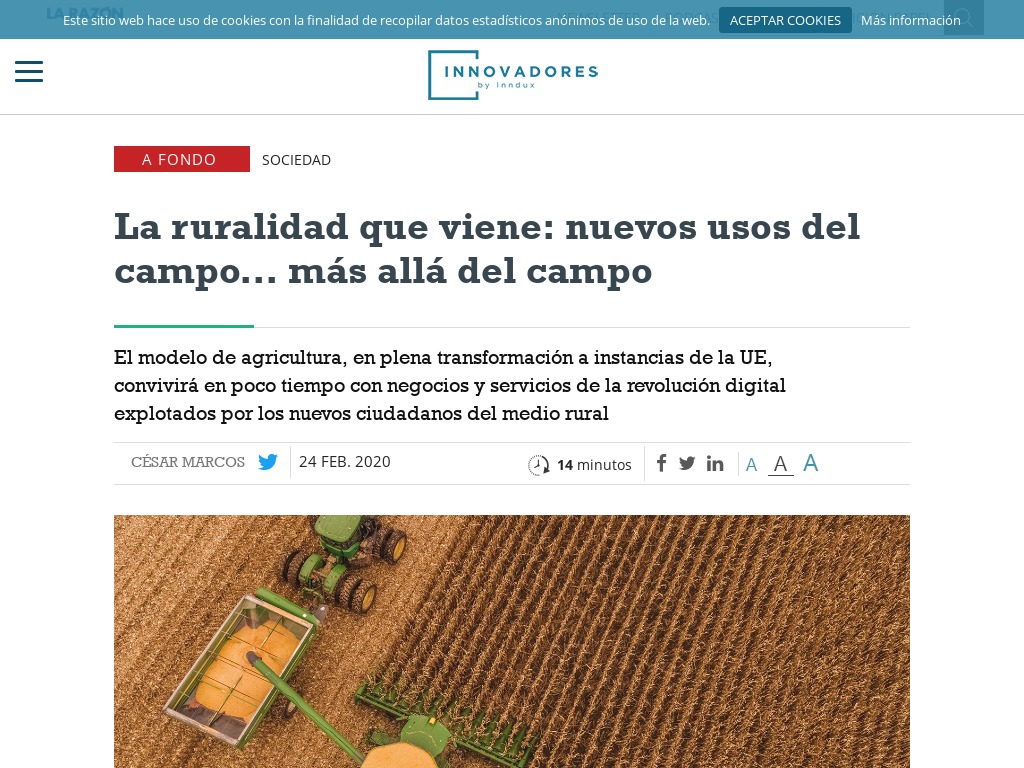 La ruralidad que viene: nuevos usos del campo... m�s all� del campo