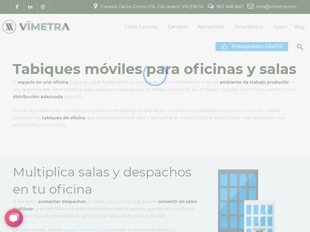 Tabiques m�viles para oficina y salas multiuso - VIMETRA