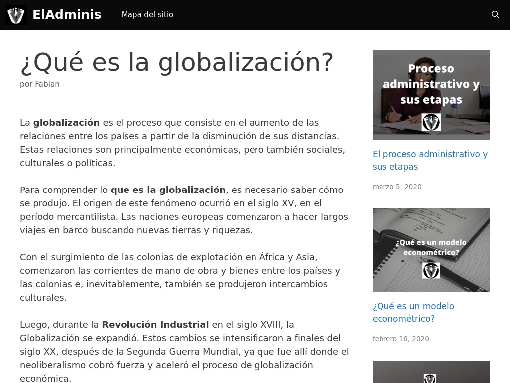 La globalizaci�n