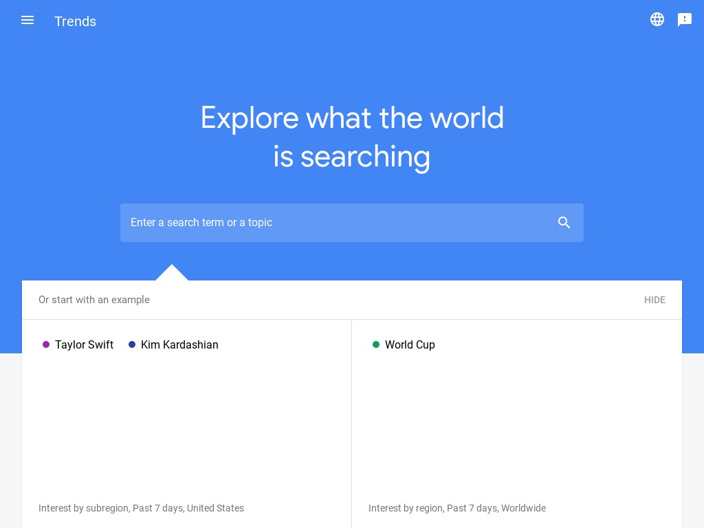 Google Trends. Descubre qué está buscando el mundo
