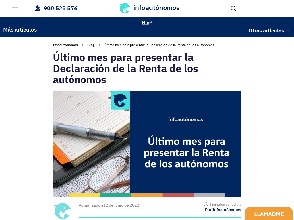 �ltimo mes para presentar la Declaraci�n de la Renta de los aut�nomos
