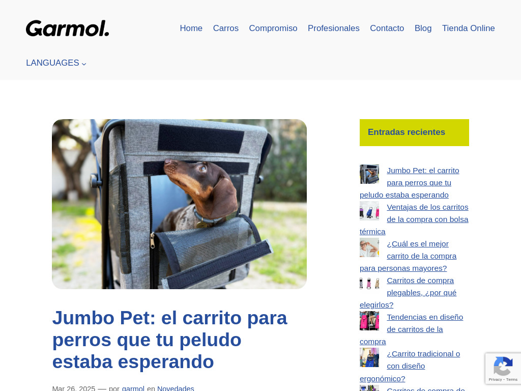 Jumbo Pet: el carrito para perros que tu peludo estaba esperando