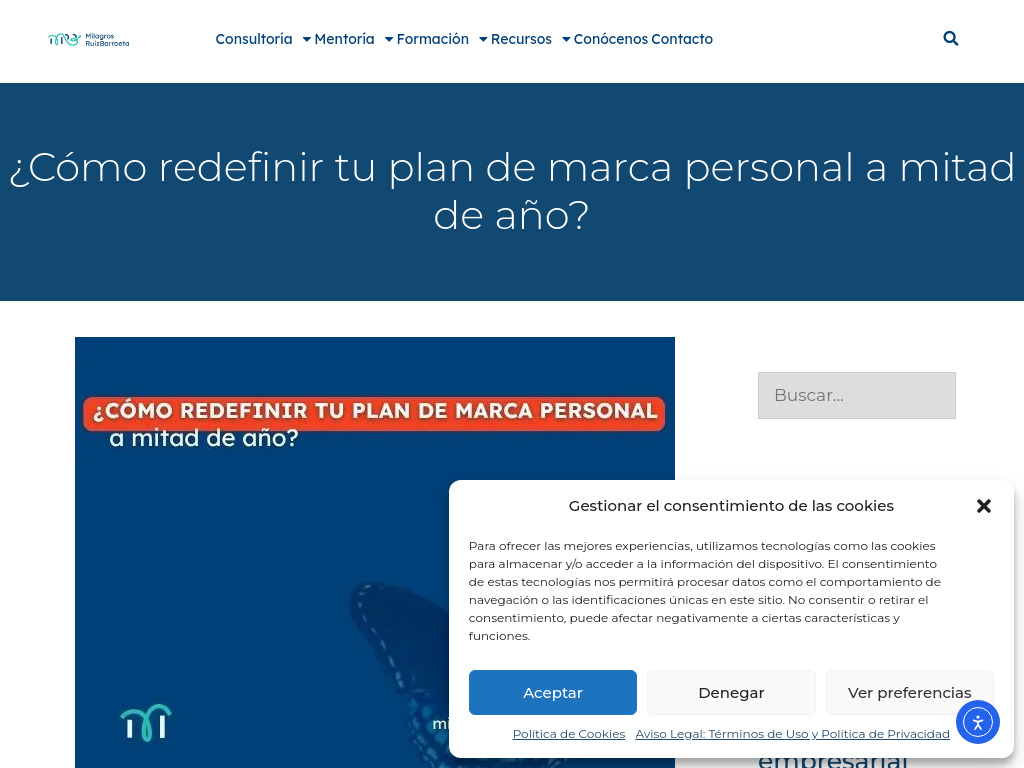 �C�mo redefinir tu plan de marca personal a mitad de a�o? - Consultora estrat�gica microempresa y pyme ? Mentora emprendedores